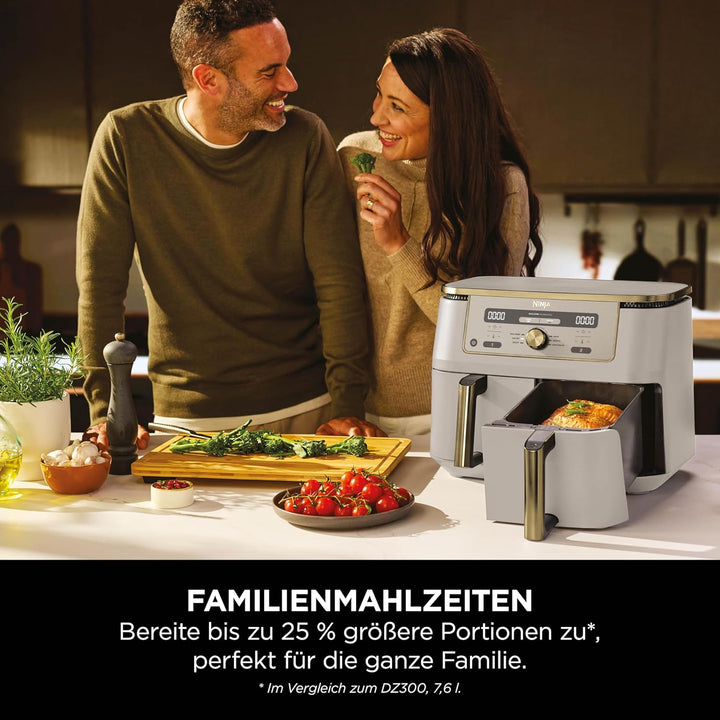 Ninja Dual Zone Digital Air Fryer, 2 Schubladen, 6-in-1, Heissluftfritteuse, 9,5L, Heissluft-Frittie