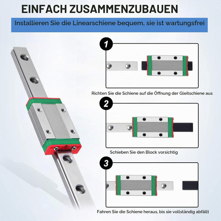 400mm Linearführung Führungsschiene, MGN12 Linearschiene Führungsschienen Linearlager Linear Rail Li