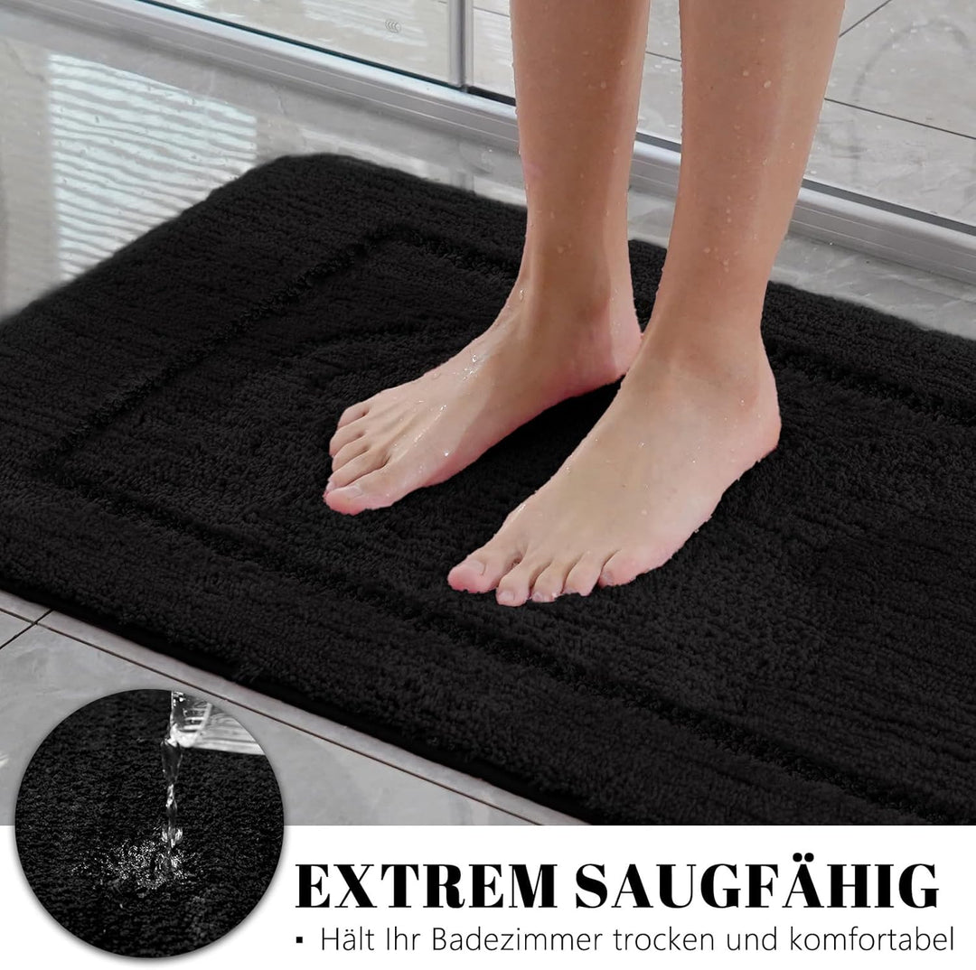 SOANNY Badematte 60x150 cm, Einzelstück, Hochflor Mikrofaser, rutschfest & Waschbar, Saugfähig Gross