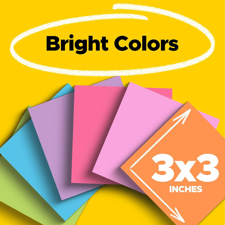 Post-it Haftnotizen, 7,6 x 7,6 cm, 15 Blöcke/Packung, 45 Blatt/Block, 2 x Klebekraft, verschiedene h