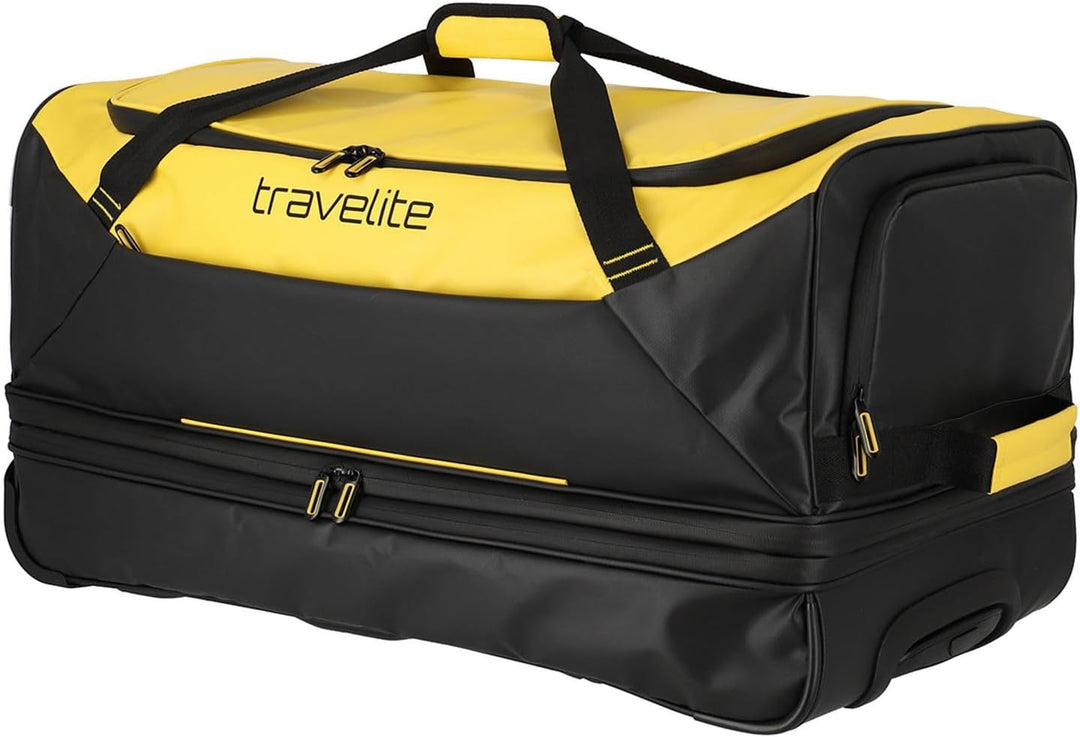 Travelite Trolley Reisetasche mit Rollen aus wasserabweisendem Material, Basics Weichgepäck Rolltasc