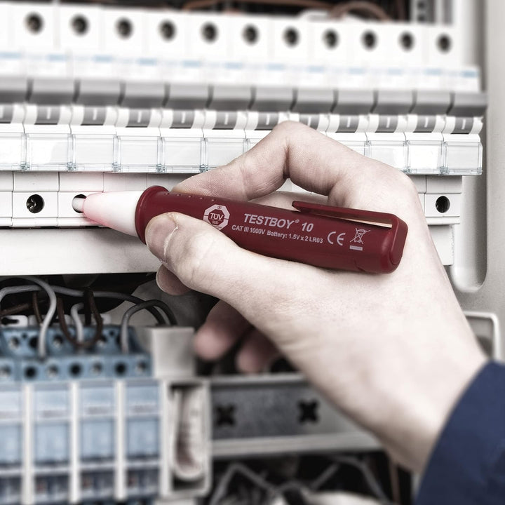 Testboy 10 berührungsloser Spannungstester ab 110 V AC mit optischer Anzeige (Volt Detektor, kapazit