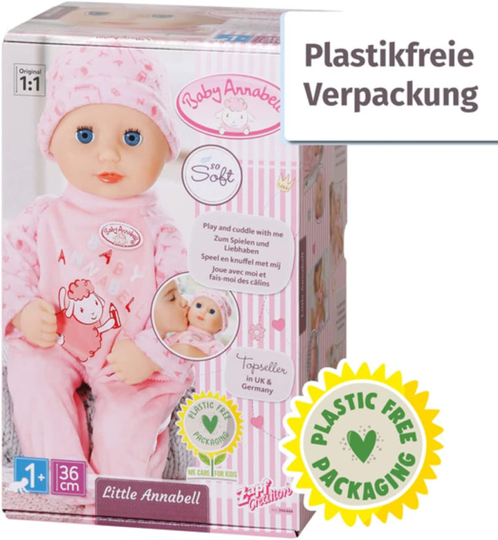 Zapf Creation 706466 Baby Annabell Little Annabell 36cm- weiche Puppe mit Stoffkörper, rosa Strample