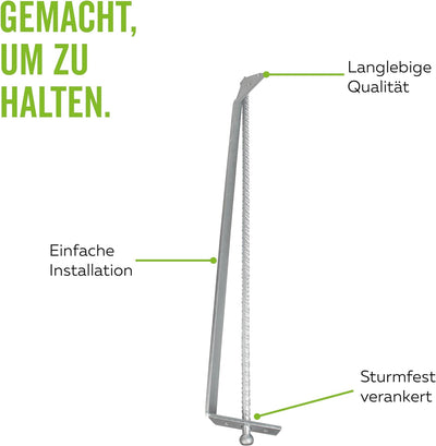 Alberts 215484 Sturmanker mit Erddorn | feuerverzinkt | Gesamthöhe: 637 mm | 2er Set