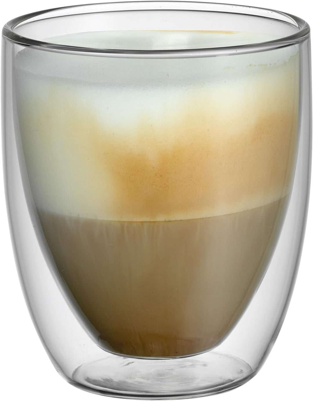 WMF Kult doppelwandige Cappuccino Gläser Set 6-teilig, doppelwandige Gläser 250ml, Schwebeeffekt, Th