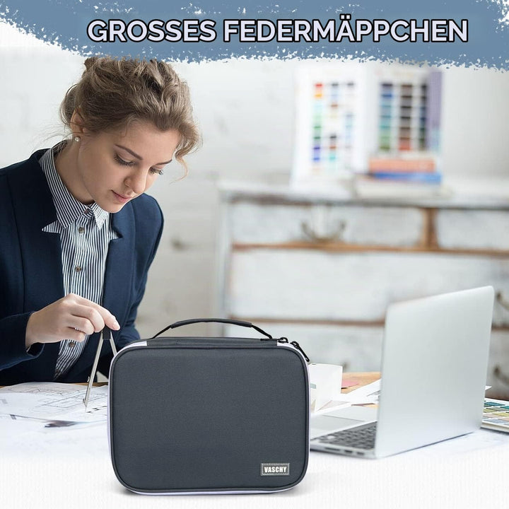 VASCHY Grosse Federmäppchen, Multi Fächer Mäppchen Organizer 72 Stück Etui Schule Federmappe Federta