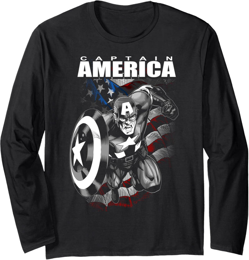 Marvel Captain America Avengers Patriot Langarmshirt