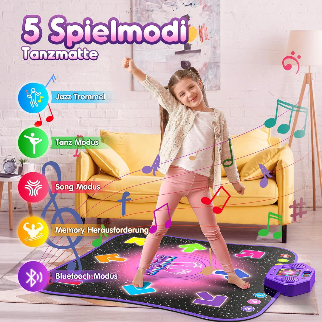 Hot Bee Tanzmatte für Kinder ab 4 5 6 7 8 9 Jahre, Weihnachten Mädchen Geschenke 3-9 Jahre, Musikmat
