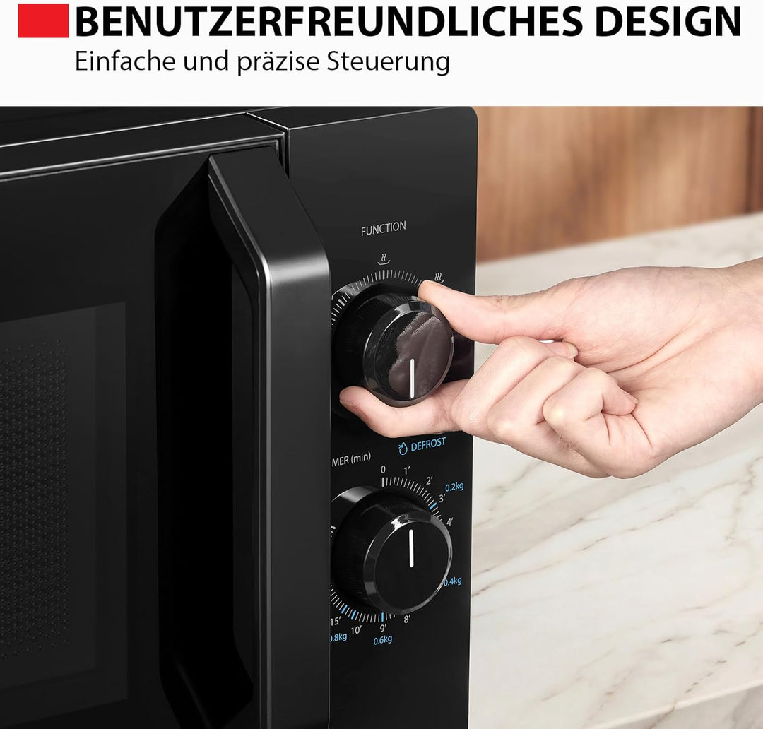 Toshiba MW2-MM20PE(BK) Freistehend Mikrowelle/Solo-Mikrowelle / 20L / 700W / 5 Leistungsstufen mit p
