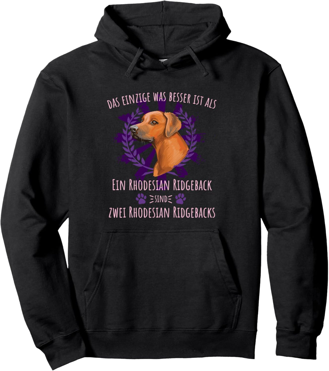 Zwei Rhodesian Ridgeback Hunde sind besser Pullover Hoodie