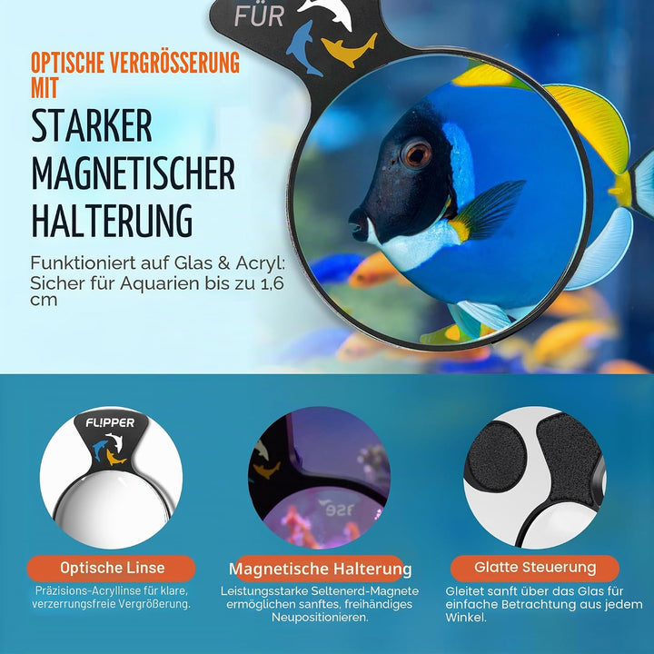 Flipper DeepSee Magnetischer Betrachter für Aquarien, 12,7 cm MAX 5", MAX 5"
