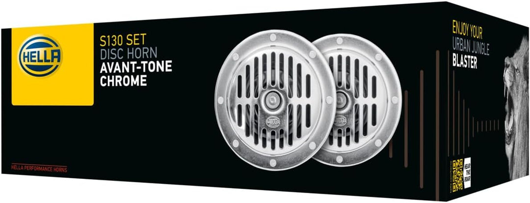 HELLA Horn - PERFORMANCE HORN S130 SET - 12V - 118dB(A) - Frequenzbereich: 280/380Hz - Tiefton/Hocht