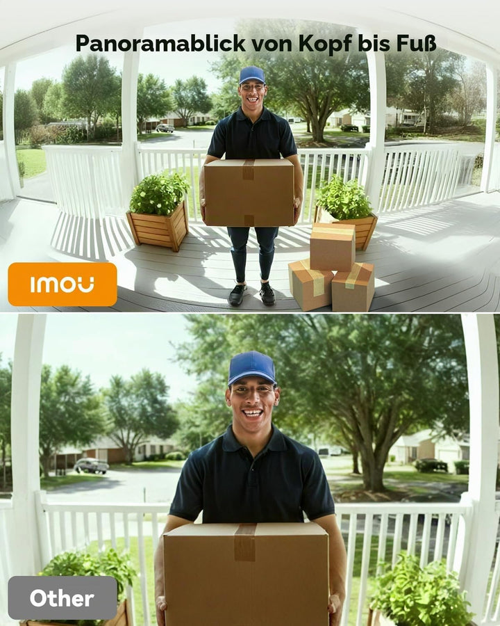 Imou 4MP Panoramic Doorbell DB3 KIT, Video-Türklingel 2K+ WiFi mit Klingel, 4MP Nachtsicht 5m, KI-Pa