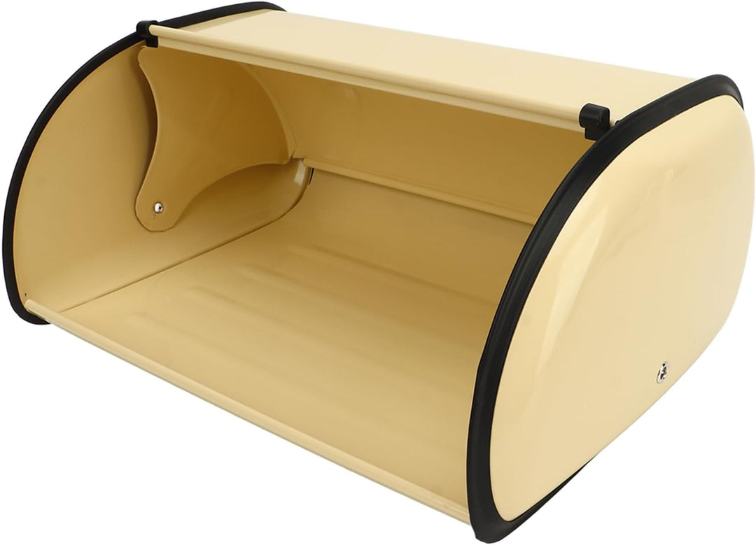 Metall Brotkasten, 14.5 x23x34.5cm Brot Aufbewahrung Behälter mit Aufrolldeckel, Retro Brotbox aus M