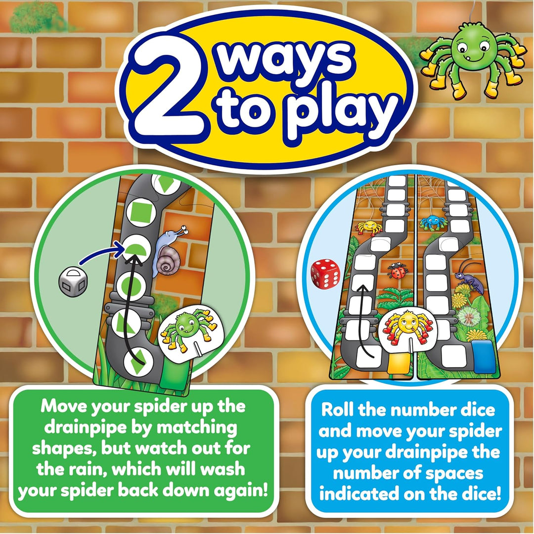 Orchard Toys Insey Winsey Spider Game, Shape and Counting Game for Preschoolers, Perfect for Childre
