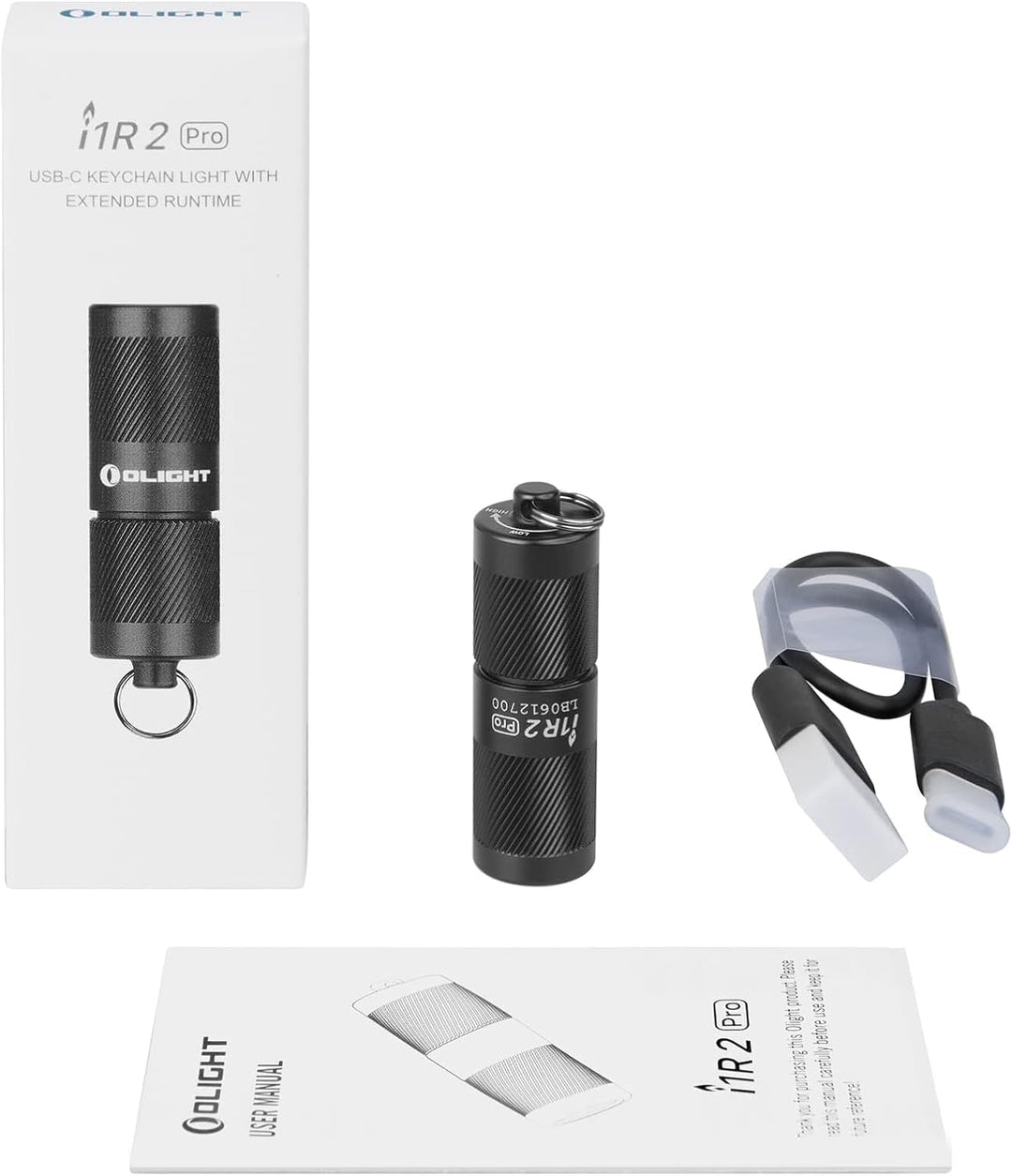 OLIGHT I1R II Pro EOS Mini LED Taschenlampe 180 Lumen Superhelle USB-Aufladbare Taschenlampe Schlüss