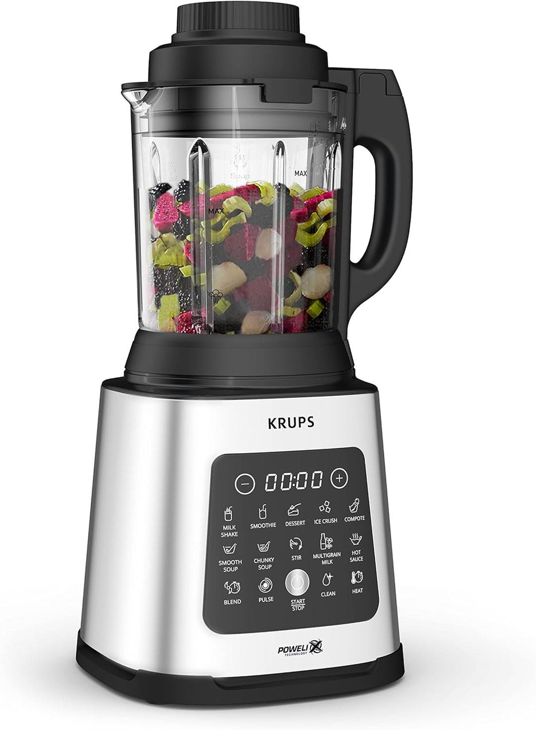Krups KB835D Perfectmix Cook Hochgeschwindigkeits-Kochmixer | Standmixer | 10 autom. Programme | Kal