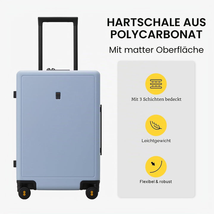 LEVEL8 Koffer Trolleys handgepäck Leichtgewicht 100% PC mit Organizer Set 4-teilig TSA Zahlenschloss