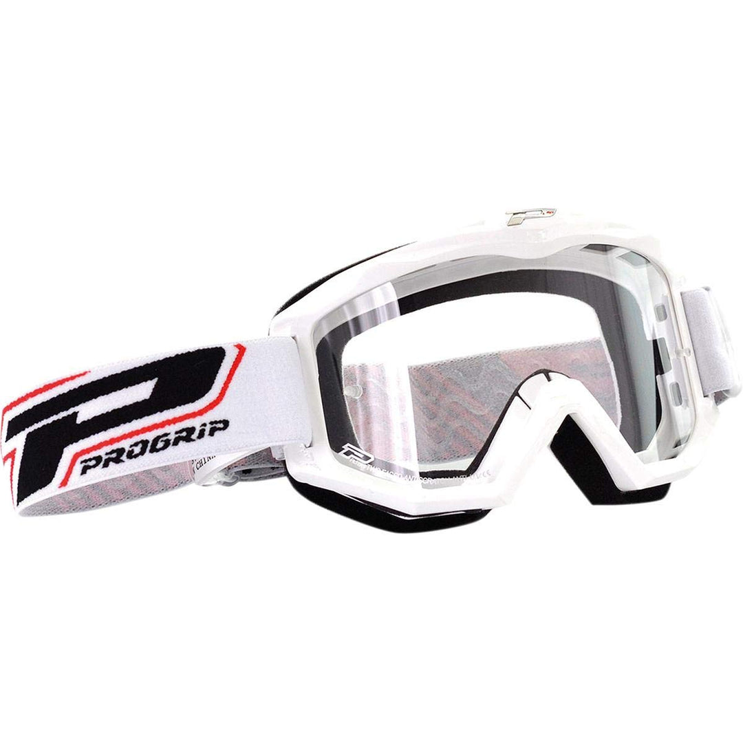 Progrip PZ3201BI Goggle Race Line, Erwachsene, Weiss, Weiss