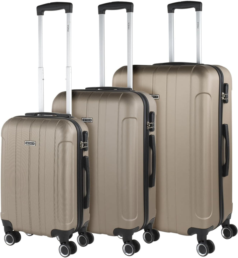 ITACA - Reisekoffer der Firma, Set mit 4 Rädern – Set Travel Cases ABS – Set Sturdy and Light Travel