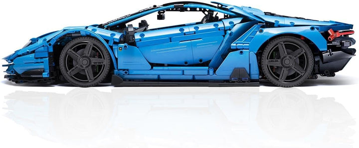 CaDA Italienisches Supercar, blau, 12-Zylinder, 3842 Teile (kompatibel mit Lego Technic), von MOC De