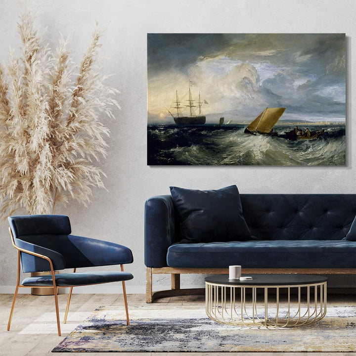 Printed Paintings Leinwand (60x40cm): William Turner - Sheerness as seen from The Nore 60x40 cm, 60x