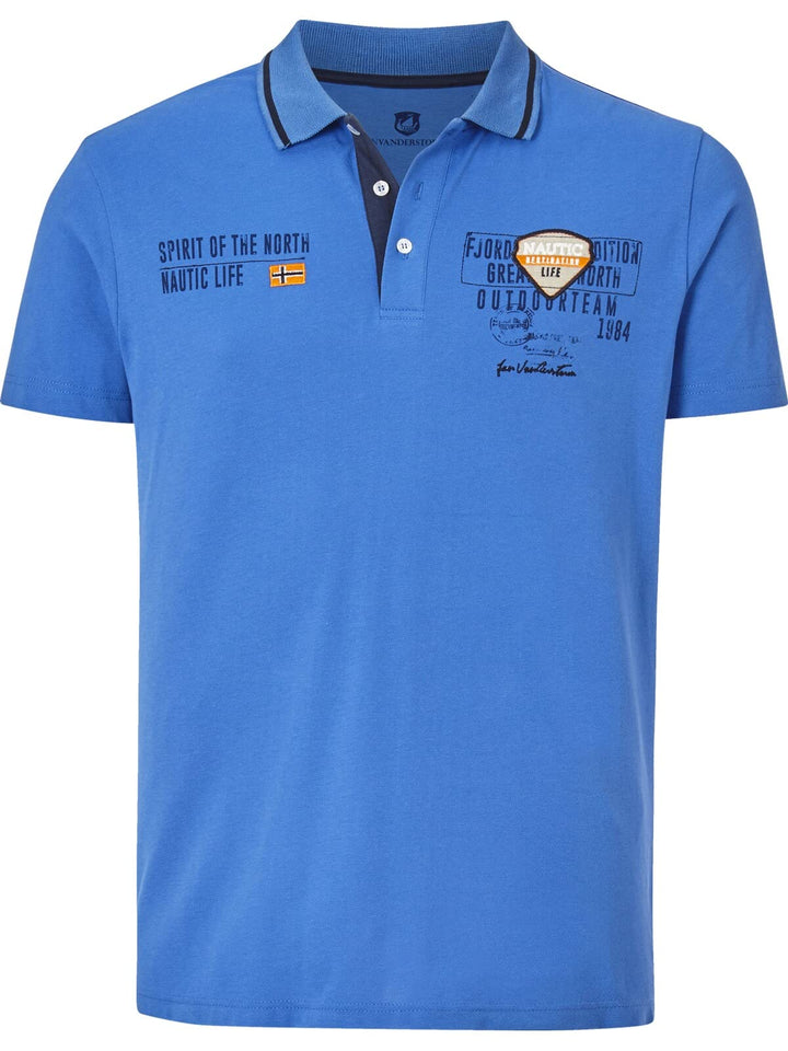 Jan Vanderstorm Herren Poloshirt Hallfred L Grosse Grössen Blau, L Grosse Grössen Blau