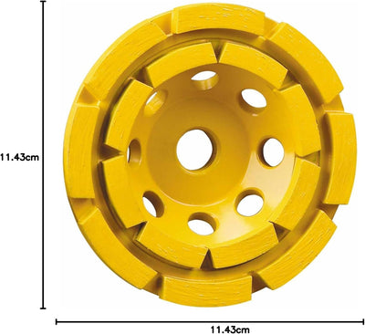 DEWALT Schleifscheibe, zweireihig, Diamantbecher, 4-1/2 Zoll (DW4774) 1-(Pack), 1-(Pack)