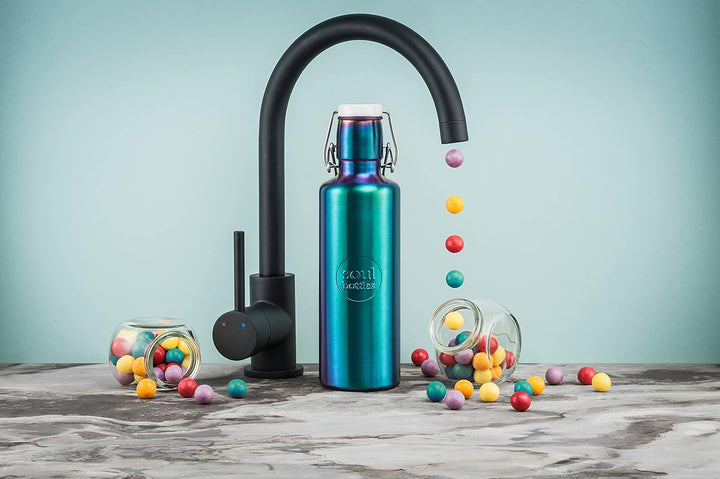 soulbottles Steel 0,6l • Trinkflasche aus Edelstahl • plastikfrei, nachhaltig, vegan 600ml Utopia, 6