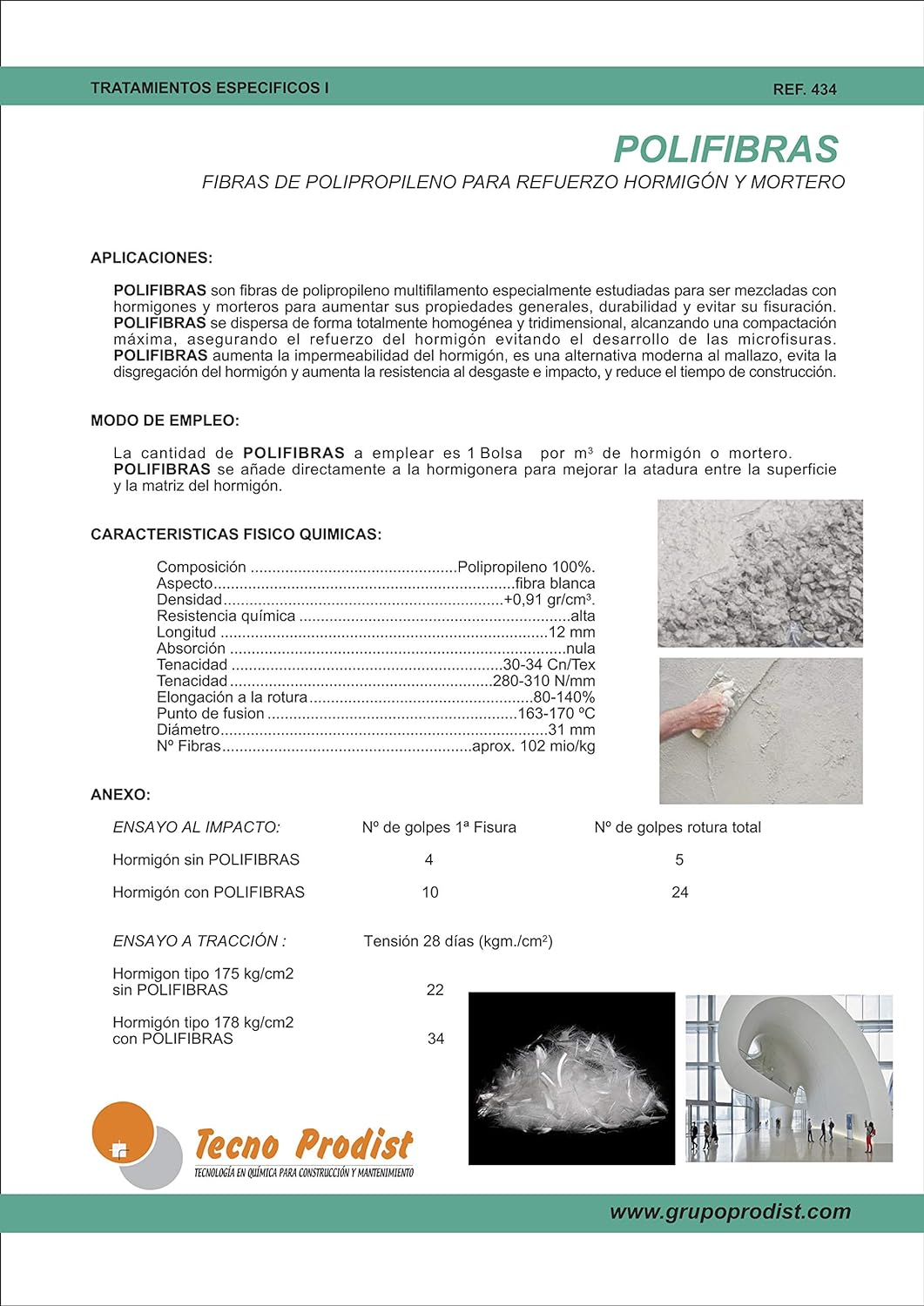 POLYFASERN von Tecno Prodist, Fasern 12 mm für Beton, Mörtel oder Gips - Polypropylen (Pp) - Verstär