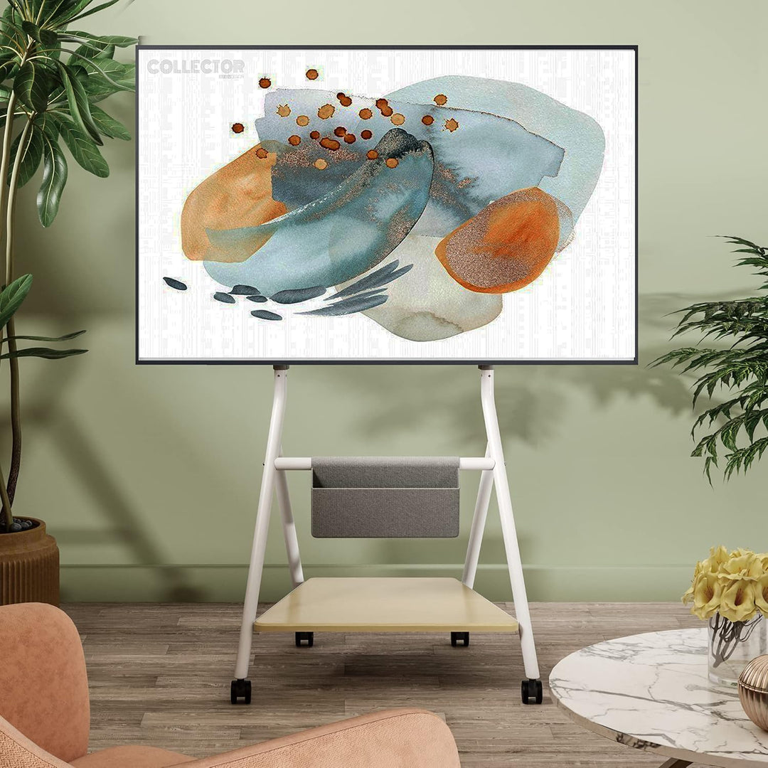 FITUEYES Design Mobiler TV Ständer Rollbar, TV Stand für 46 50 55 60 65 Zoll TV bis 40kg, Höhenverst