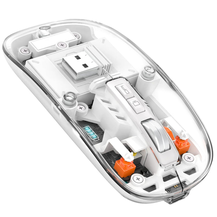 MAGIC-REFINER HXSJ Kabellose Maus Bluetooth, 2,4GHz+Bluetooth 5.0 Funkmaus Wiederaufladbare Leise Ul