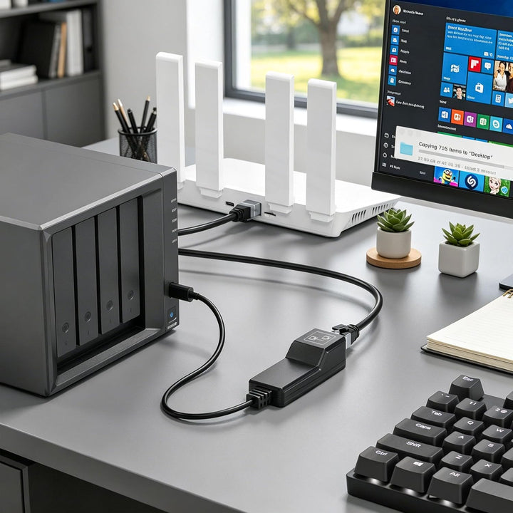 DriverGenius USB-C auf 2.5G Netwerkadapter, USB Gigabit Ethernet Adapter mit 2500Mbps für Win11 & Ma
