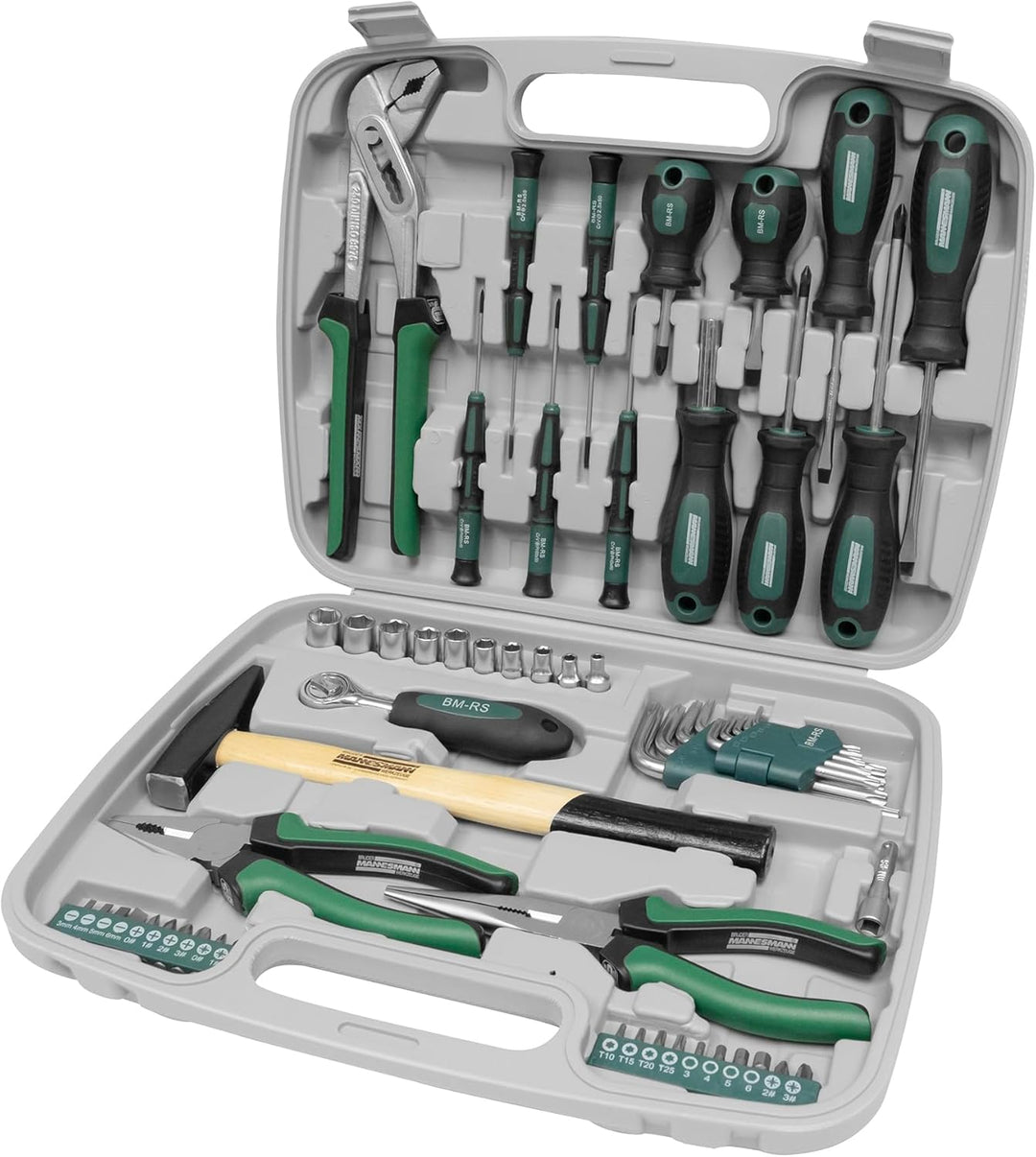Brueder Mannesmann Werkzeuge M29057 Werkzeugsatz, 57-teilig