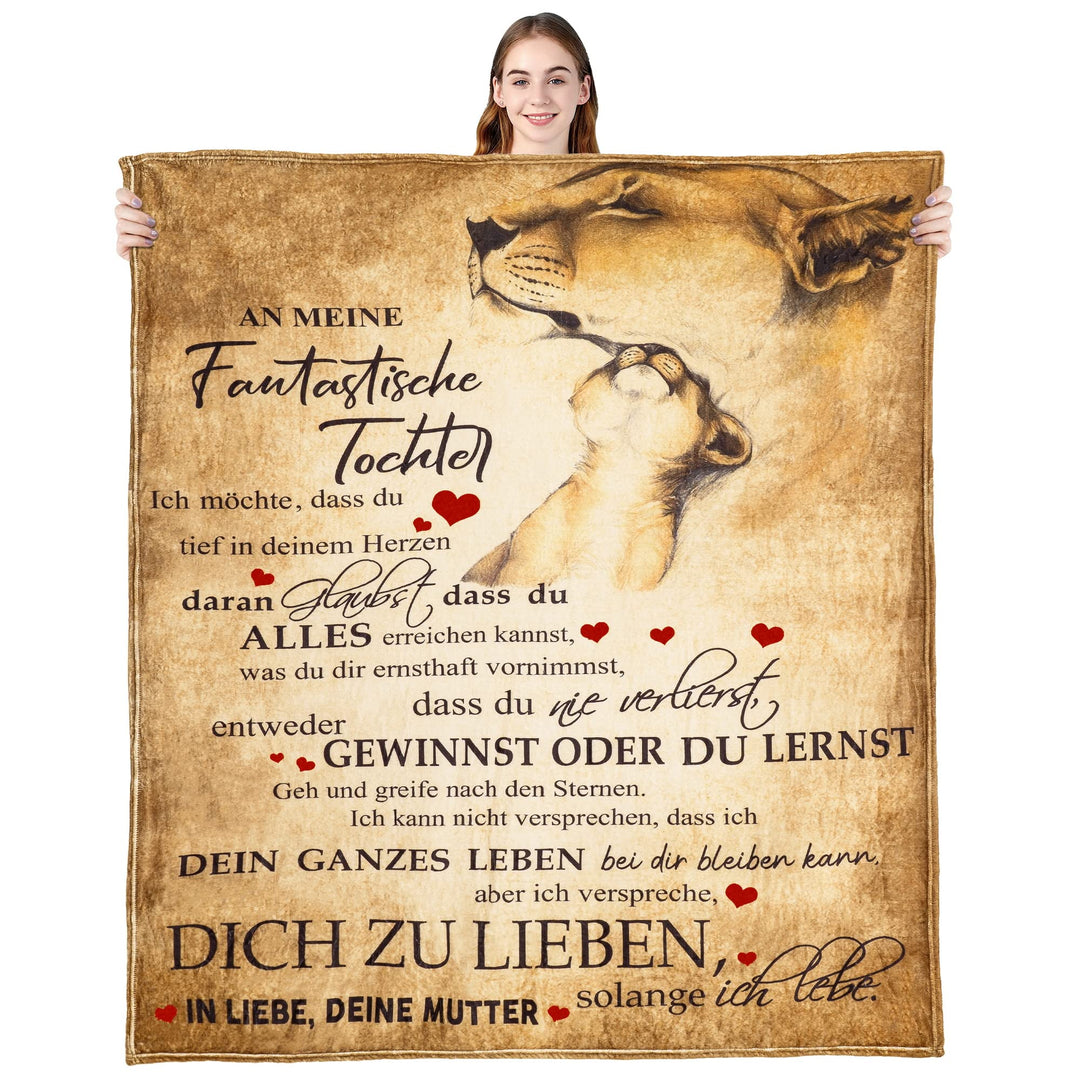 KEMEILA Personalisierte Weiche Decke Für Meine Tochter - Superweiche Flanelldecke Reisedecke Geschen