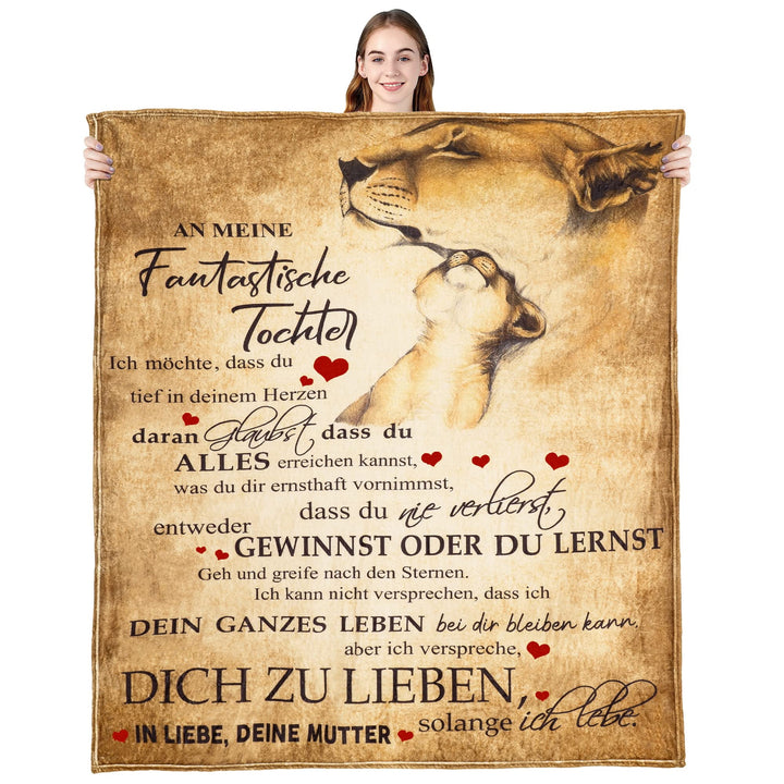 KEMEILA Personalisierte Weiche Decke Für Meine Tochter - Superweiche Flanelldecke Reisedecke Geschen