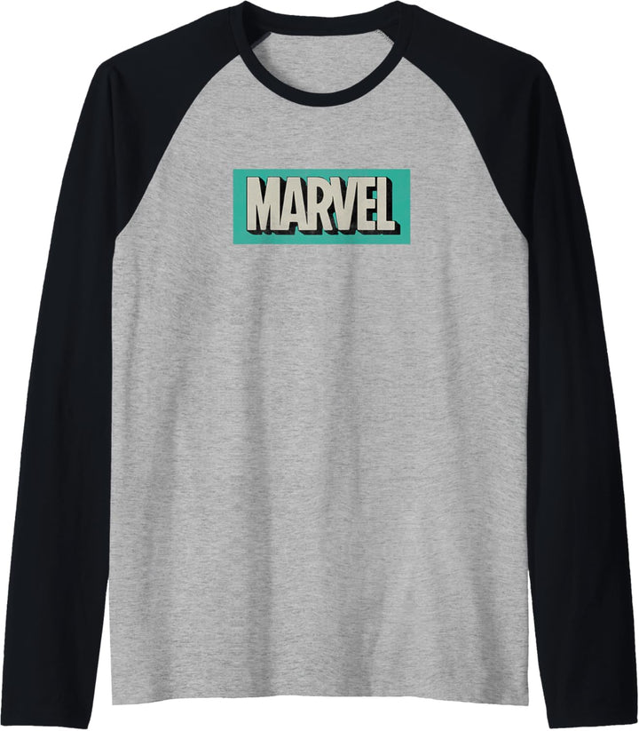 Marvel Retro Logo Blue Raglan