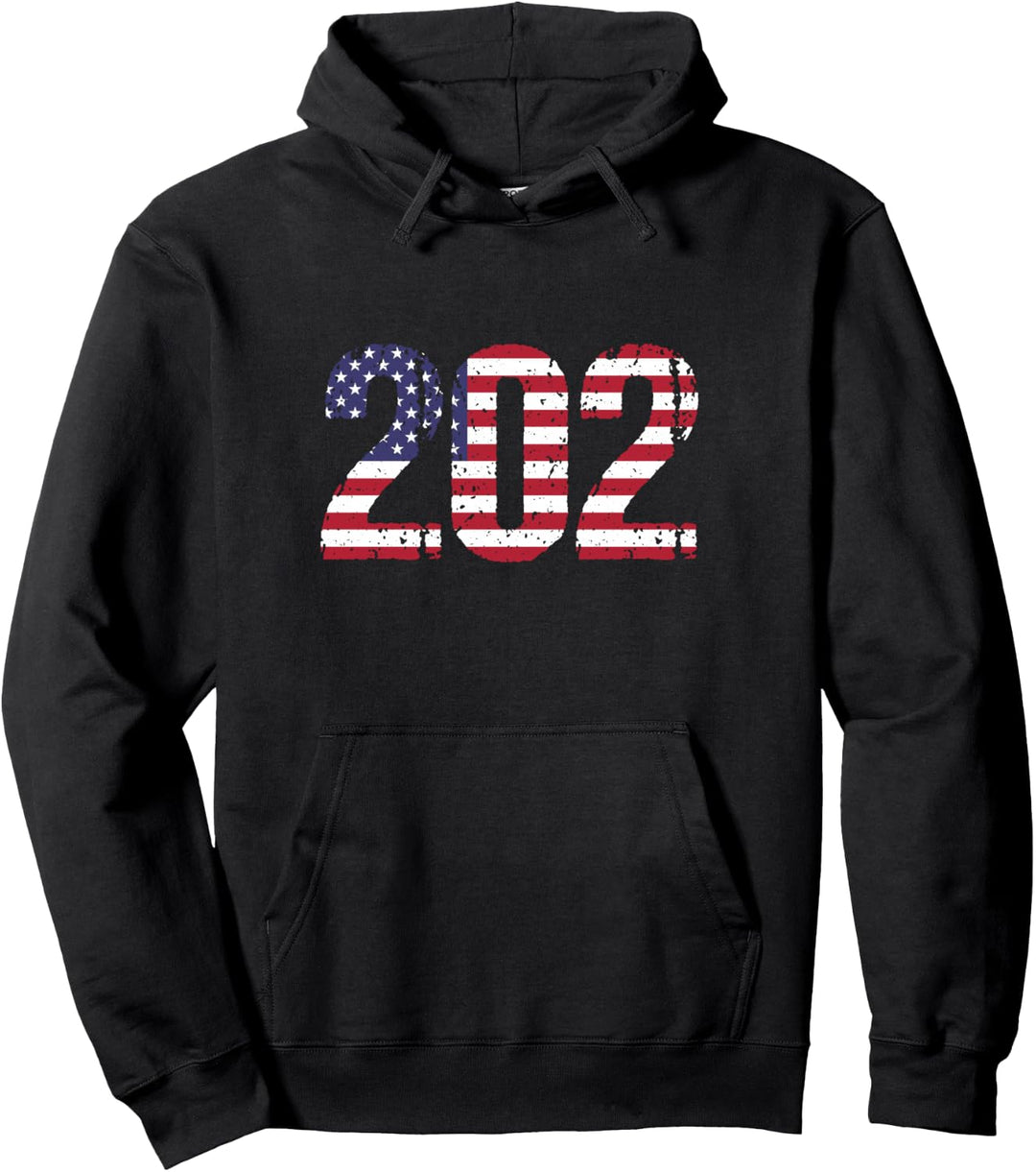 202 Washington DC Flächencode Pullover Hoodie