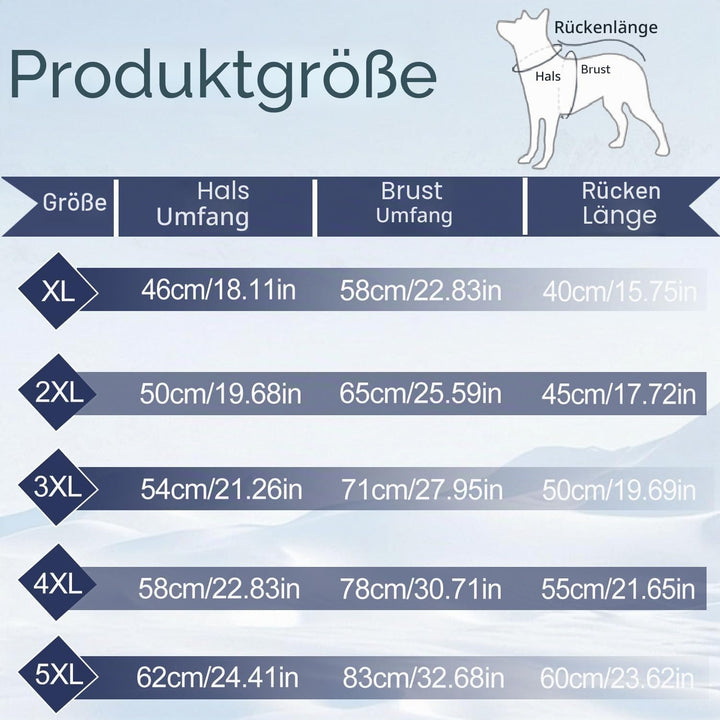 Hundemantel Grosse Hunde, XL - 5XL Wintermantel Hund Schnee Geeignet, Reflektierende, Wintermantel H