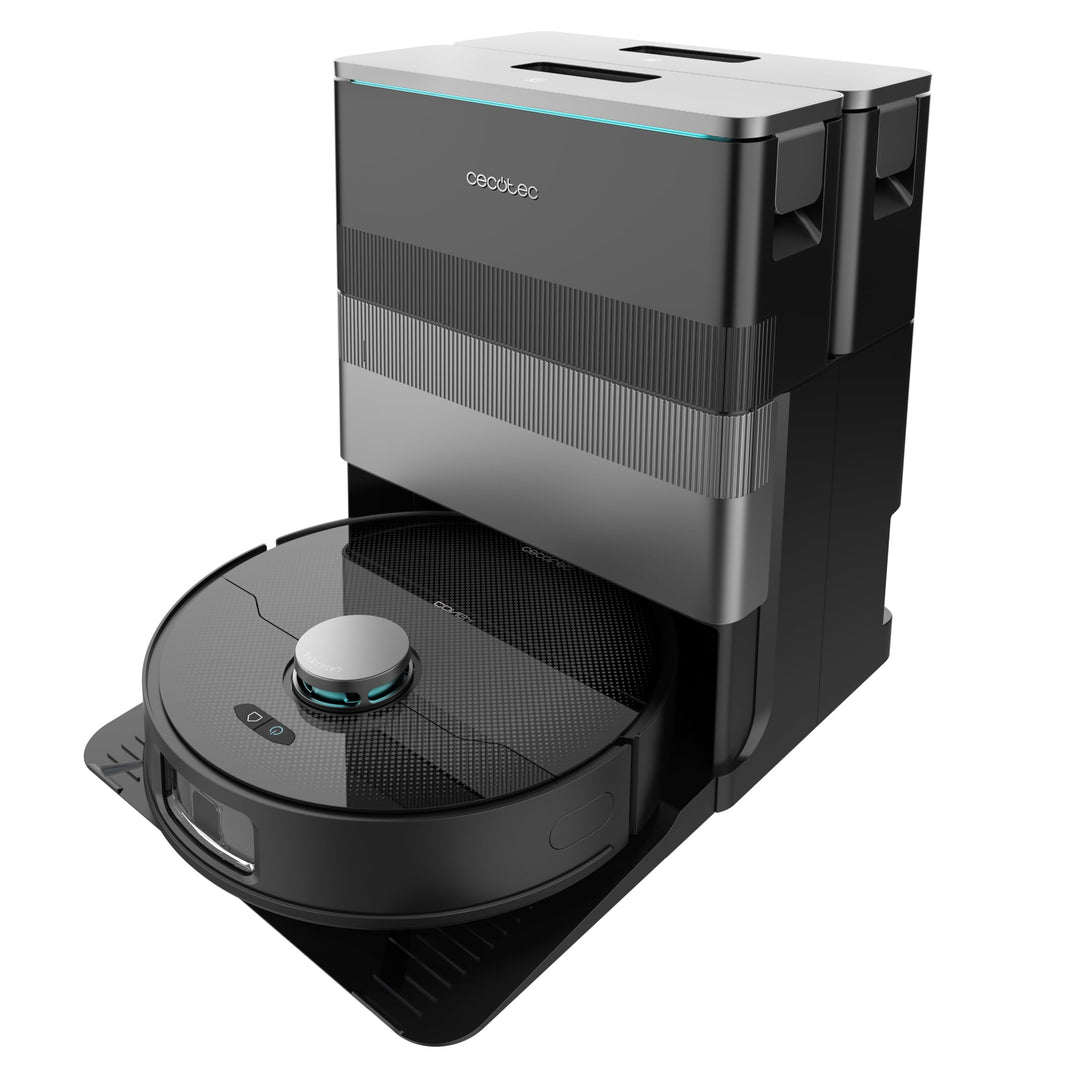 Cecotec Staubsauger- und Wischroboter mit selbstentleerender Basis und IA Conga X70, Saugmotor, 1500