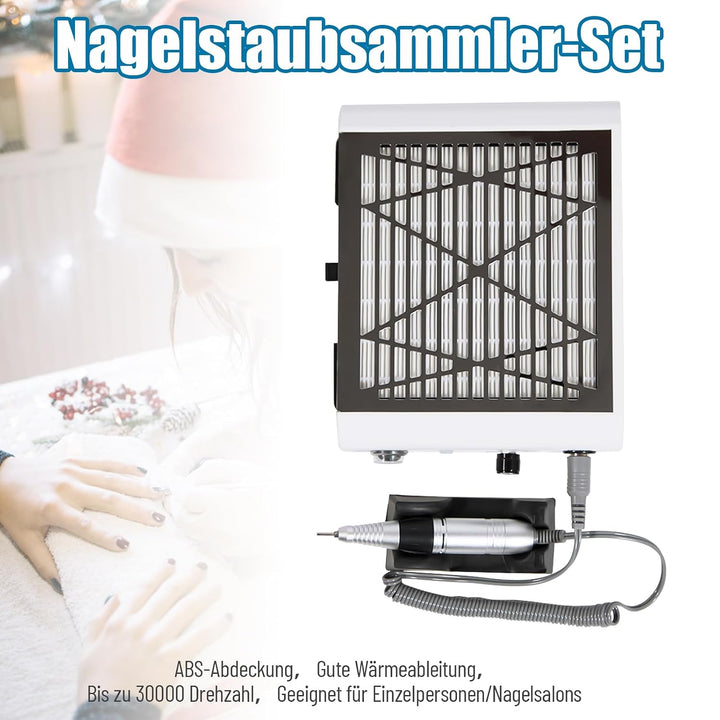 80W Profi Staubabsaugung für Nägel, Nagelstaubsauger mit Filter