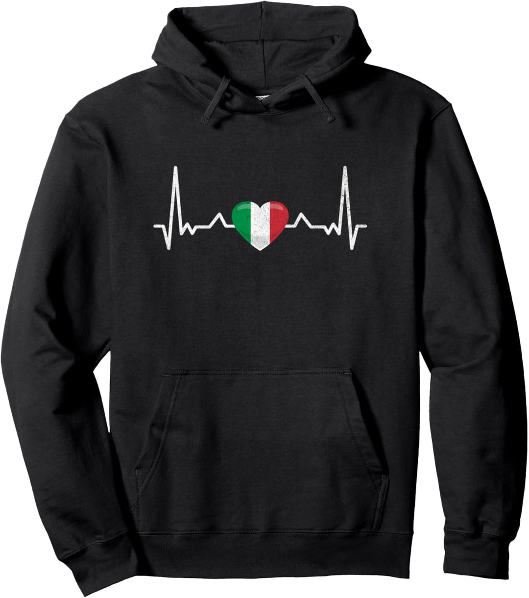 Italien Herzschlag Italienische Flagge Stolzer Italiener Pullover Hoodie
