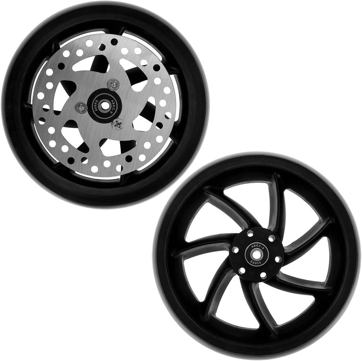 2 Stück Mach1 190x40mm (200x40mm) Big Wheel Kickscooter Rollen-Set mit Bremsscheibe inklusive Kugell