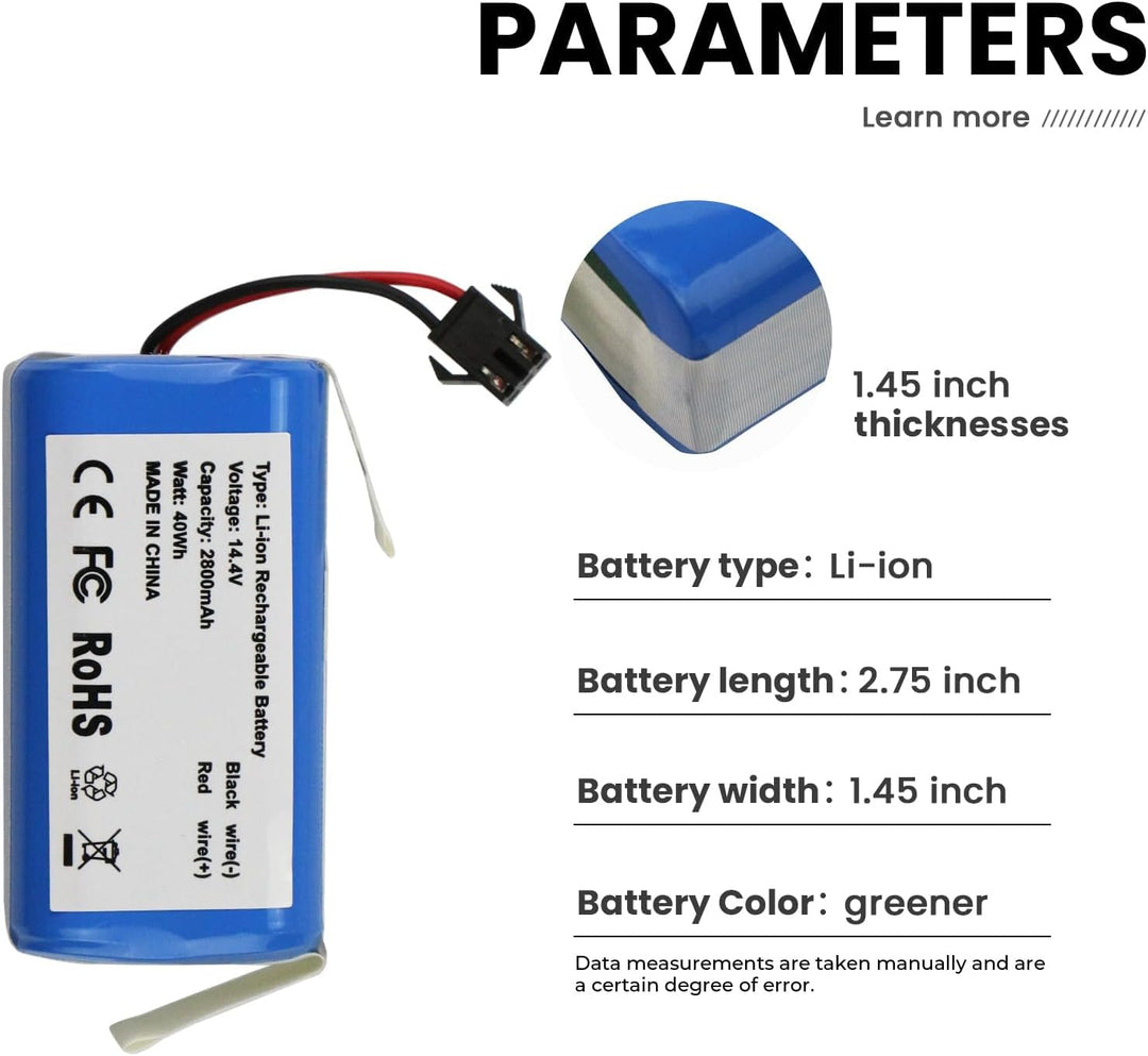 ANTIEE Battery Compatible with Robot Ionvac SmartClean 2000 Robovac 7687 7688, Coredy R750 Tesvor S6