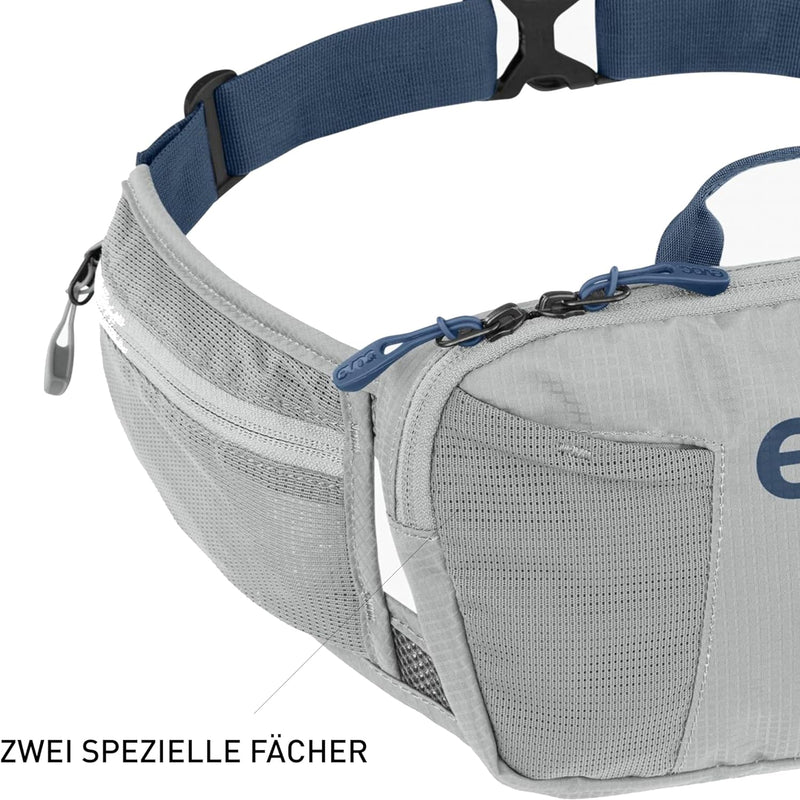 EVOC HIP POUCH 1 Hüfttasche, Bauchtasche, Hüftbeutel für Bike-Touren & Trails (1 l Fassungsvermögen,