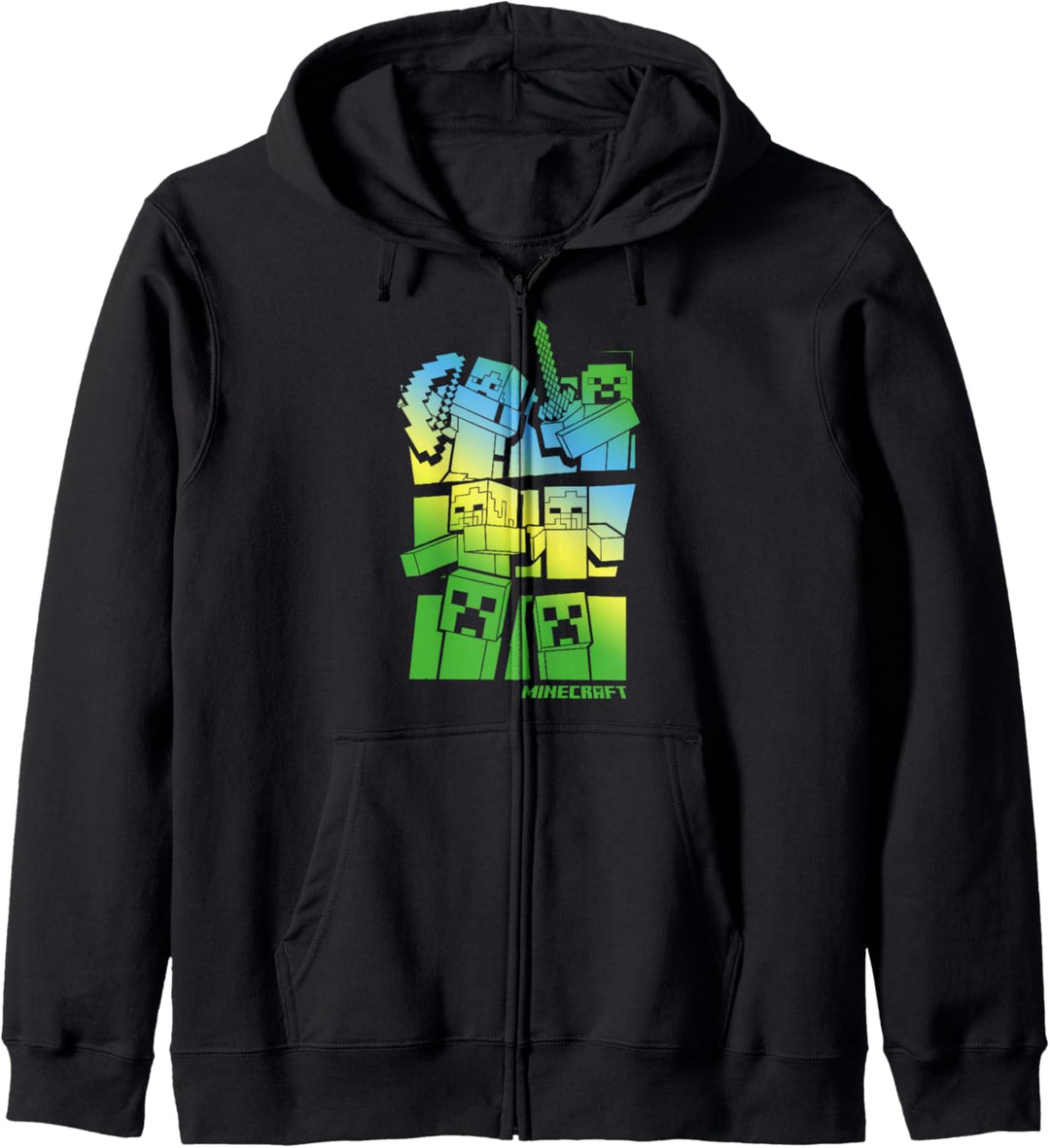 Minecraft Story Gradient Blue Green Kapuzenjacke