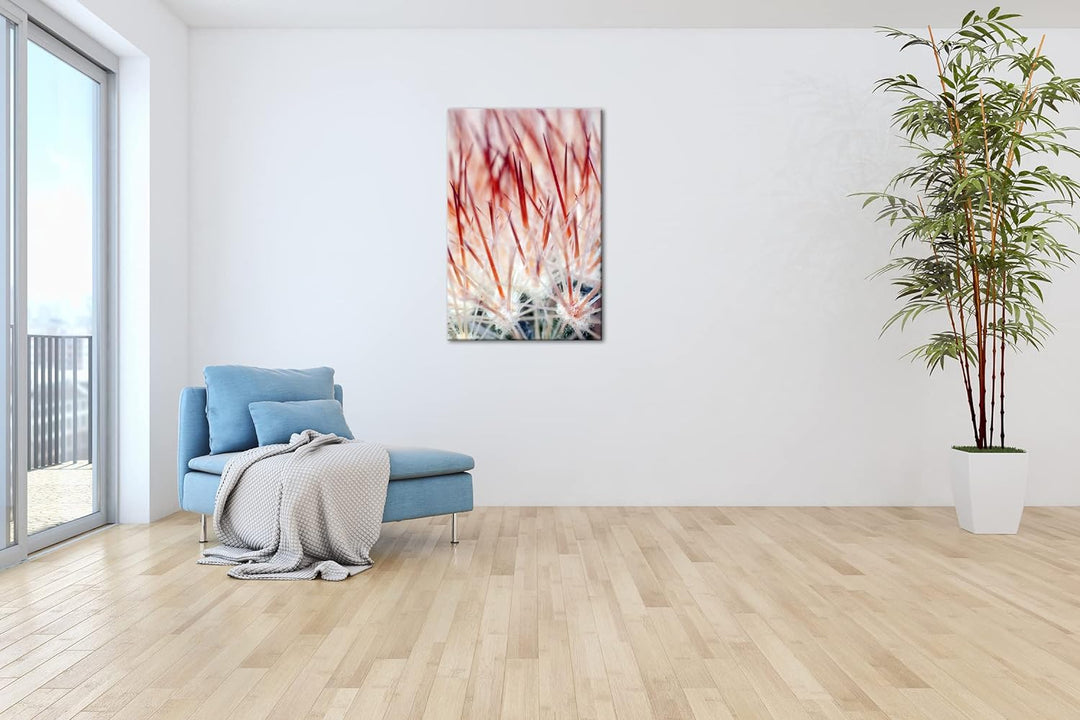 deyoli Nadeln eines Kaktus Format: 80x60 als Leinwand, Motiv fertig gerahmt auf Echtholzrahmen, Hoch