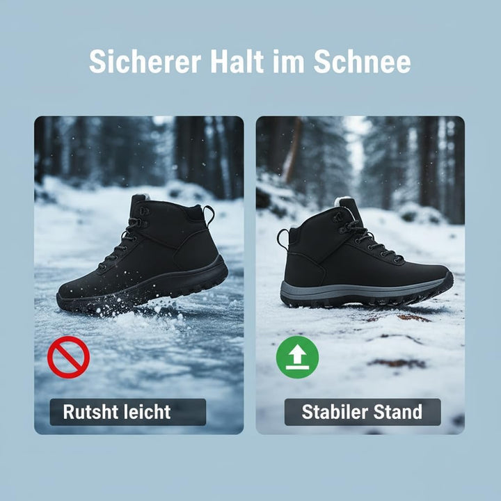 Thermo Wanderschuhe - Wasserabweichende Trekkingschuhe & Wanderschuhe mit Plüschfutter für Damen und