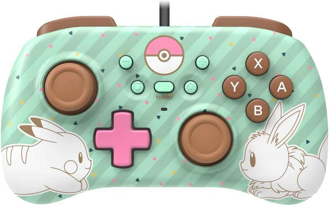 GAMEPAD HORI CONTROLLER MINI PIKACHU EEVEE PARA NINTENDO SWITCH/CABLEADO NSW-CMPE Single