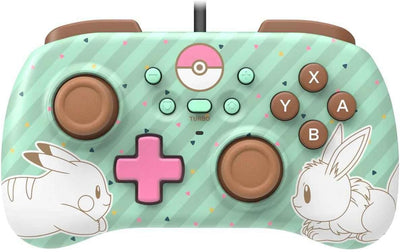 GAMEPAD HORI CONTROLLER MINI PIKACHU EEVEE PARA NINTENDO SWITCH/CABLEADO NSW-CMPE Single